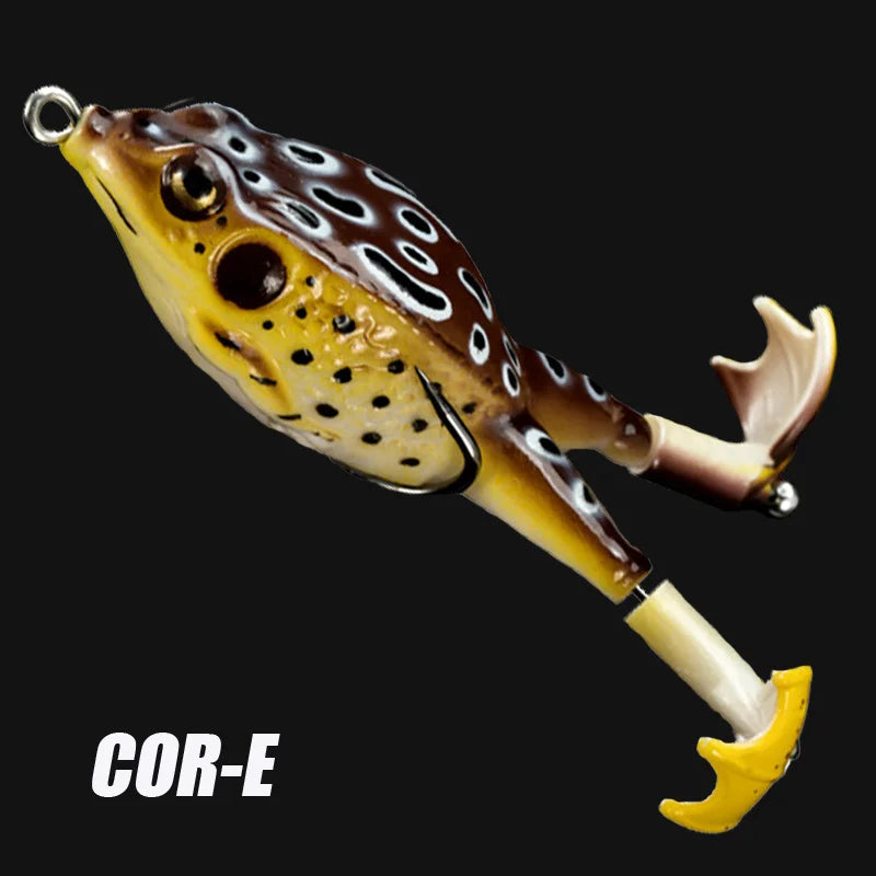 Soft Frog Topwater Lure – Double Propeller Legs for Bass & Pike