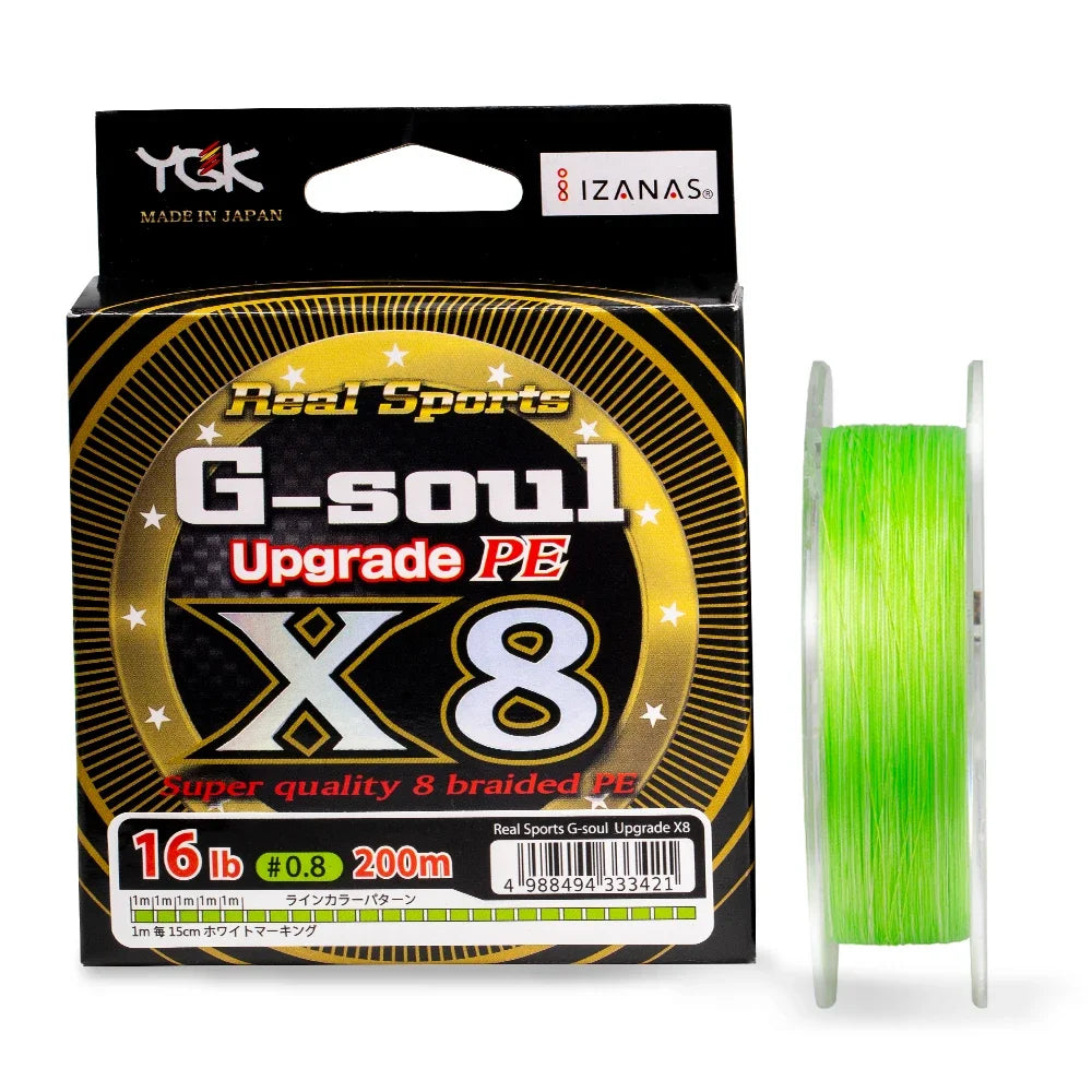 YGK G-SOUL X8 Braid – 200M 8-Strand PE Fishing Line