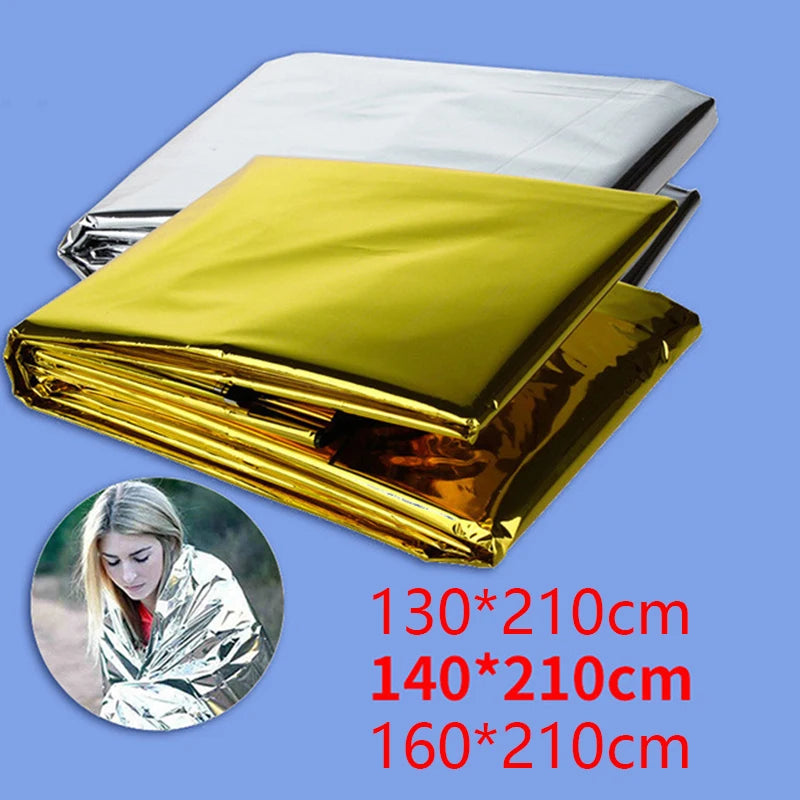 Emergency Thermal Survival Blanket – Waterproof & Windproof