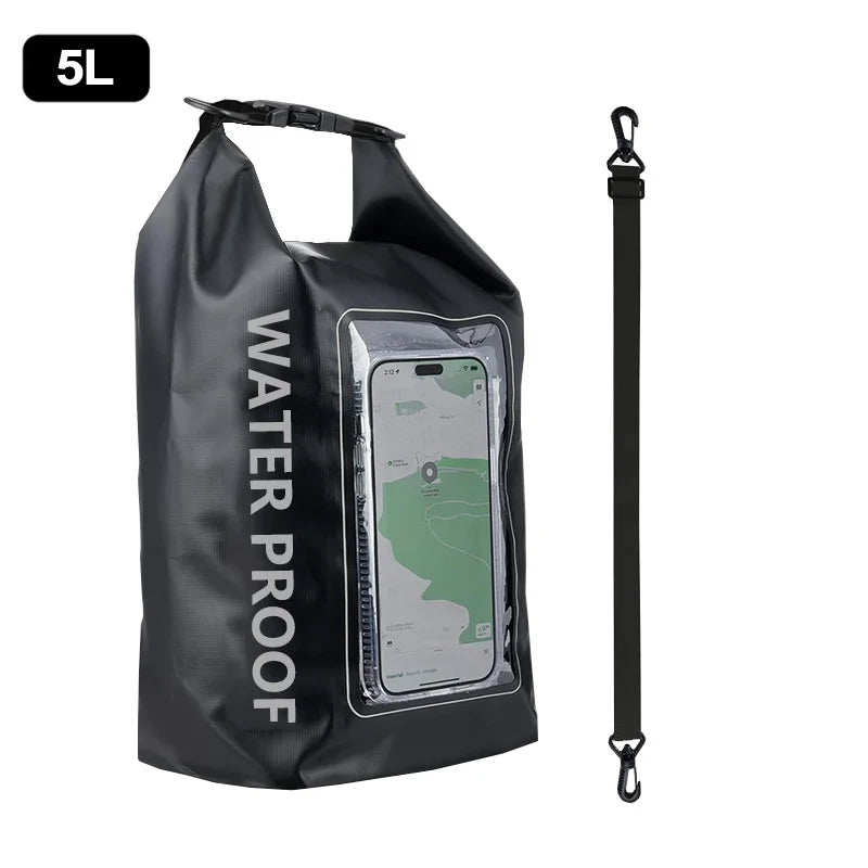 Waterproof Dry Bag with Touchscreen – 2L/5L for Outdoor Sports