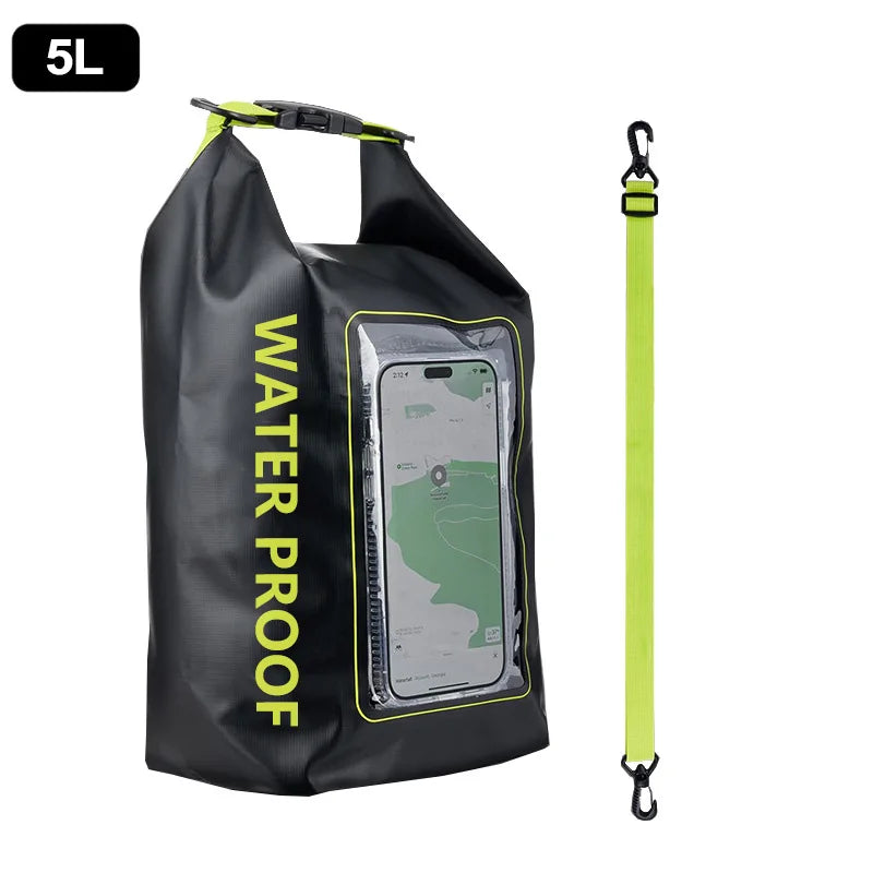 Waterproof Dry Bag with Touchscreen – 2L/5L for Outdoor Sports