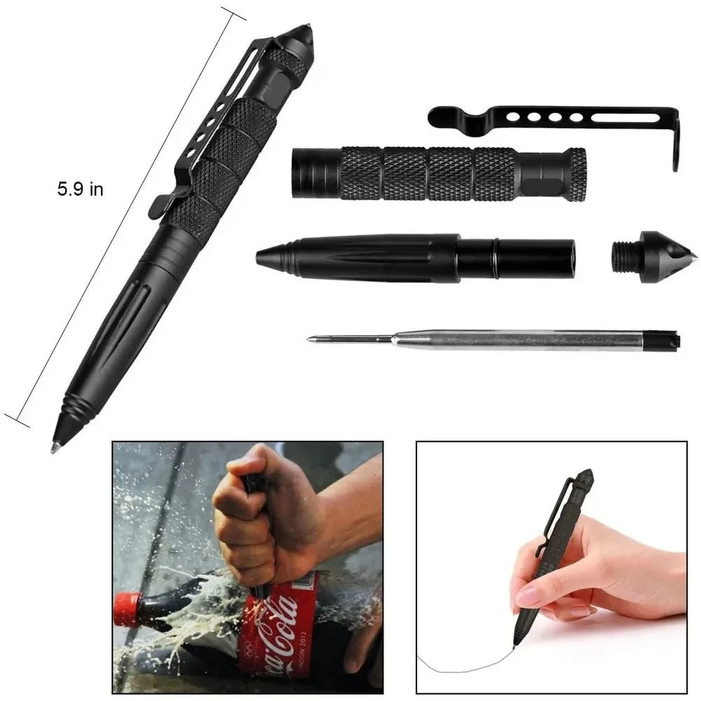 Military Tactical Pen – Multifunction Survival & Glass Breaker Tool
