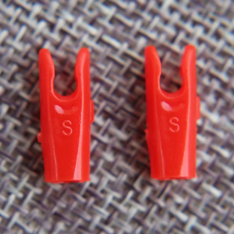 50pcs Arrow Pin Nocks – Size L & S for ID6.2mm/ID4.2mm Shafts