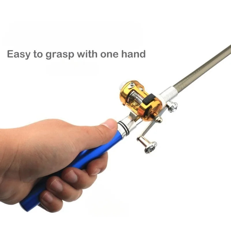 Mini Telescopic Pen Fishing Rod and Reel Combo Set