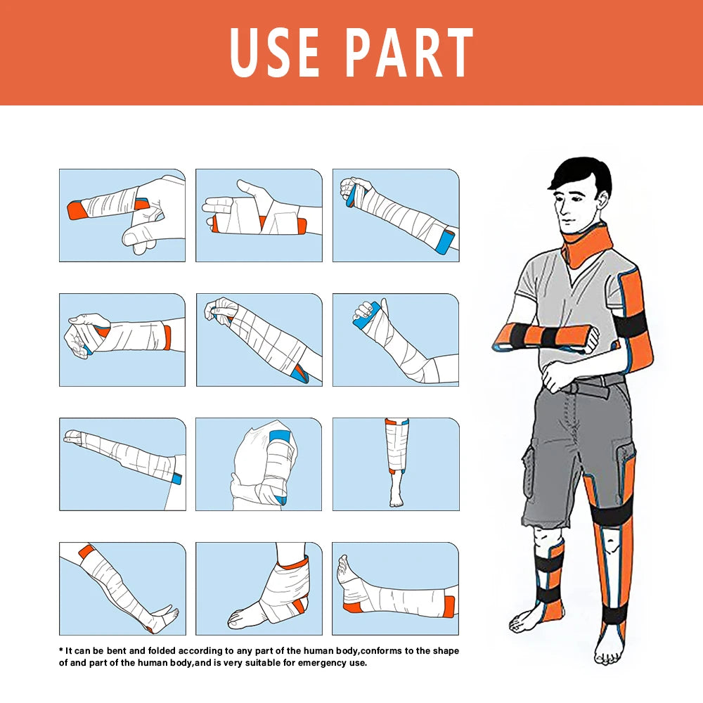 Universal Aluminum Medical Splint Roll for Emergency Kits