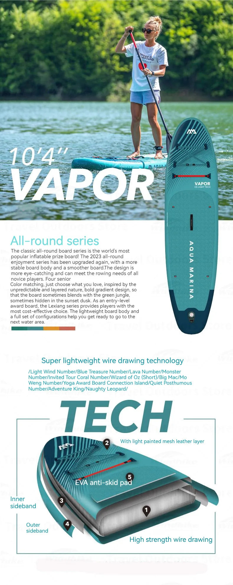 AQUA MARINA VAPOR 10’4” Inflatable SUP Board Set