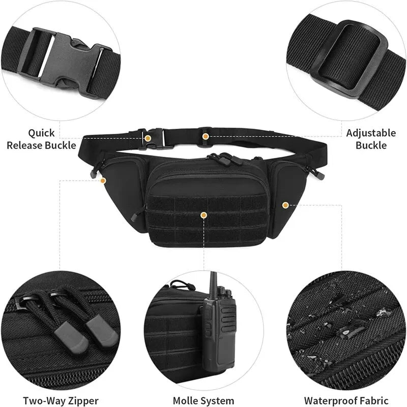Tactical Nylon Waist Pack – Army Green