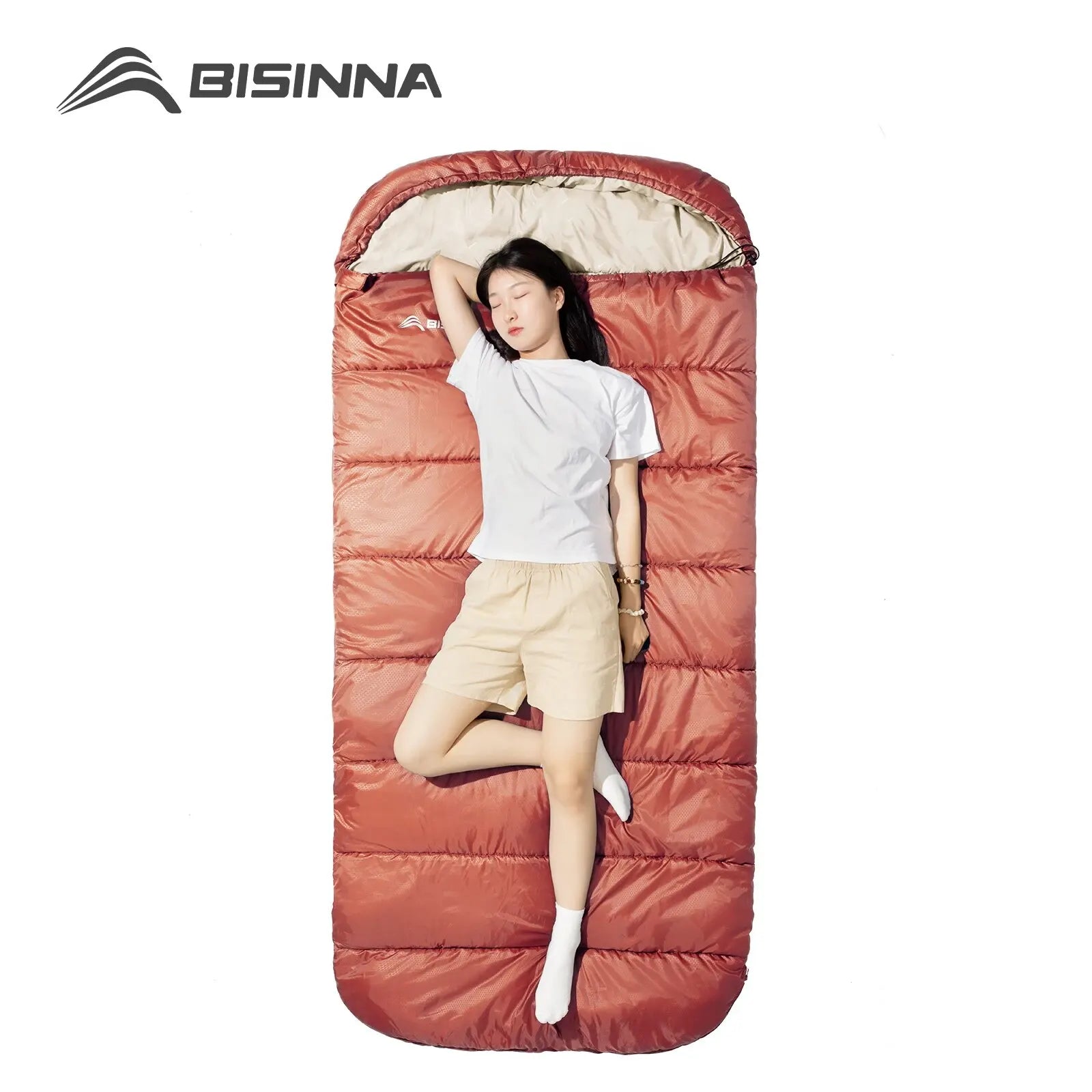 BISINNA 3-Season Camping Sleeping Bag – Lightweight & Extra Long