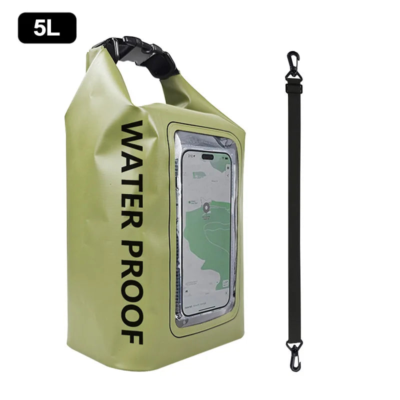 Waterproof Dry Bag with Touchscreen – 2L/5L for Outdoor Sports