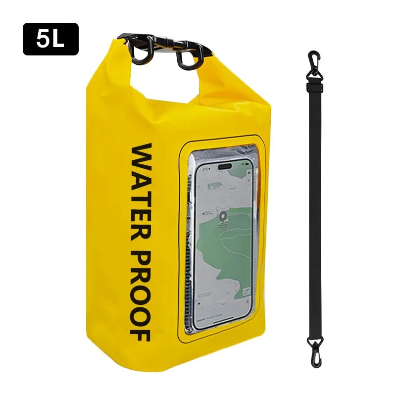 Waterproof Dry Bag with Touchscreen – 2L/5L for Outdoor Sports