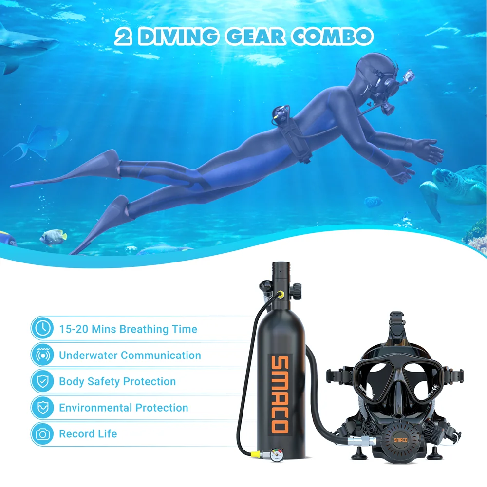 SMACO S400Pro 1L Mini Scuba Tank