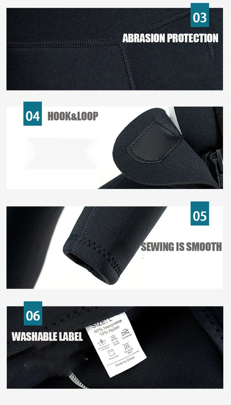 3MM Men’s Full Neoprene Wetsuit for Water Sports