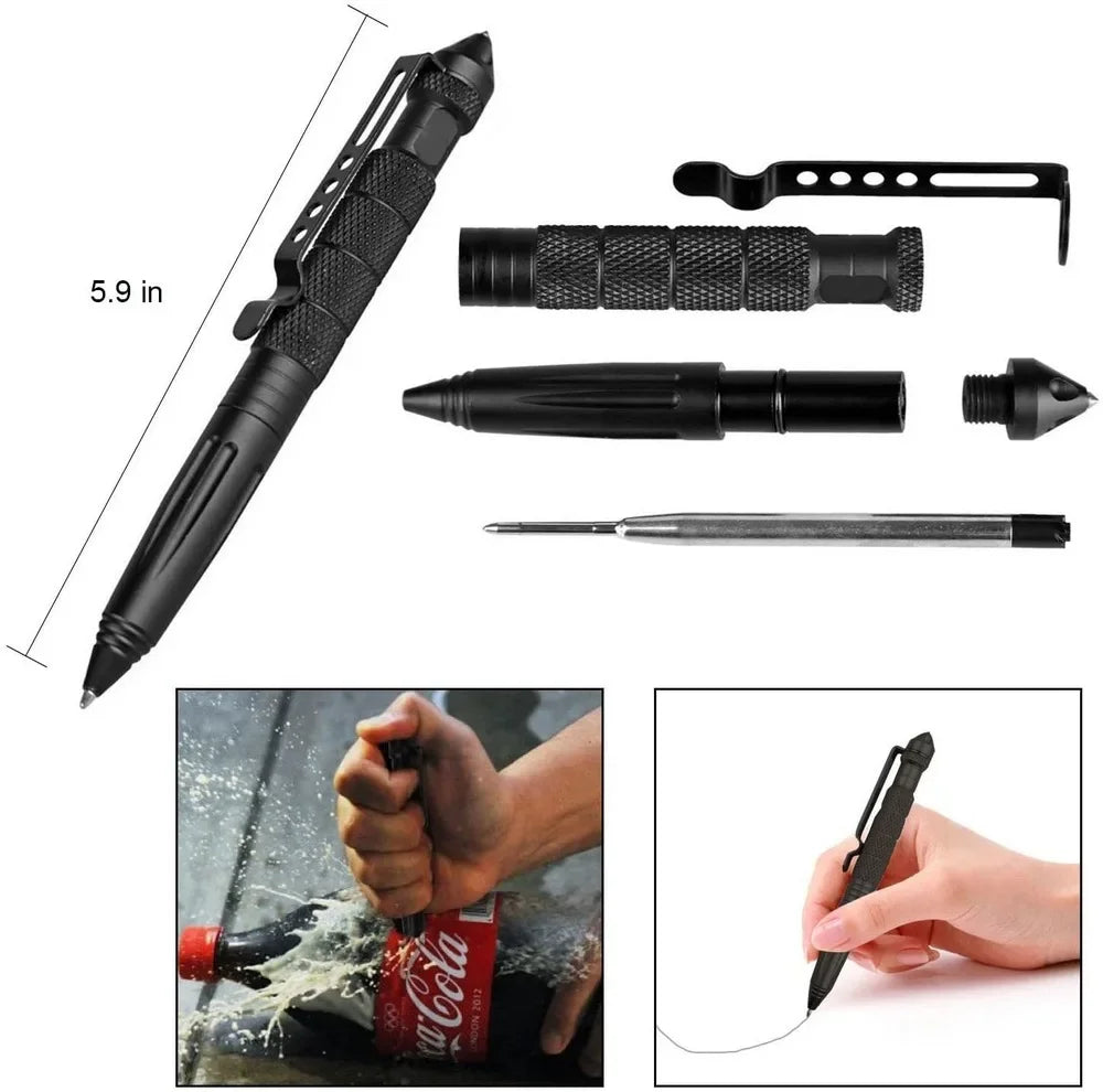 Military Tactical Pen – Multifunction Survival & Glass Breaker Tool