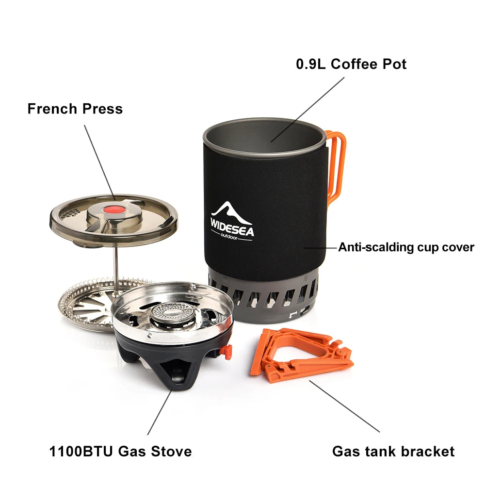 Widesea Camping Cooking System – Stove, Pot & Cookware Set