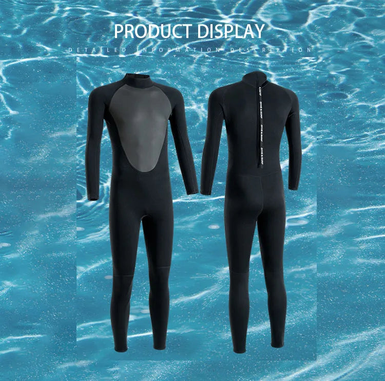 3MM Men’s Full Neoprene Wetsuit for Water Sports
