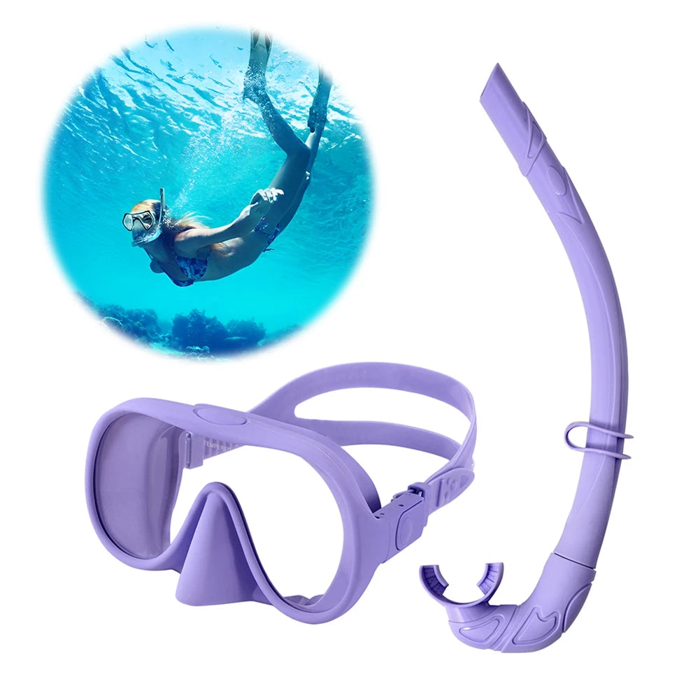 Diving Mask & Snorkel Set – Anti-Fog Swim Goggles with Breathing Tube