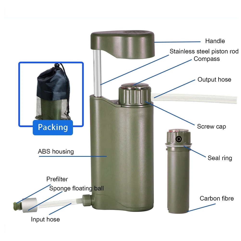 Portable Outdoor Water Filter Straw for Camping & Survival