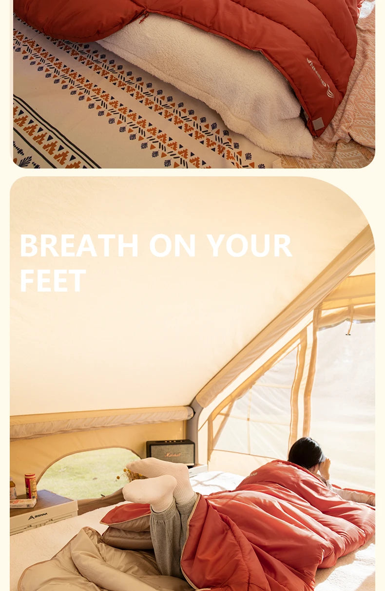 BISINNA 3-Season Camping Sleeping Bag – Lightweight & Extra Long