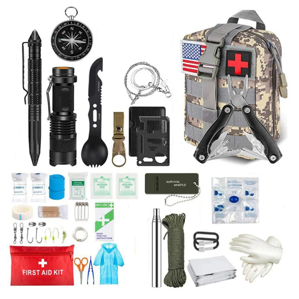 Survival First Aid Kit with Molle Bag – Full Emergency Set