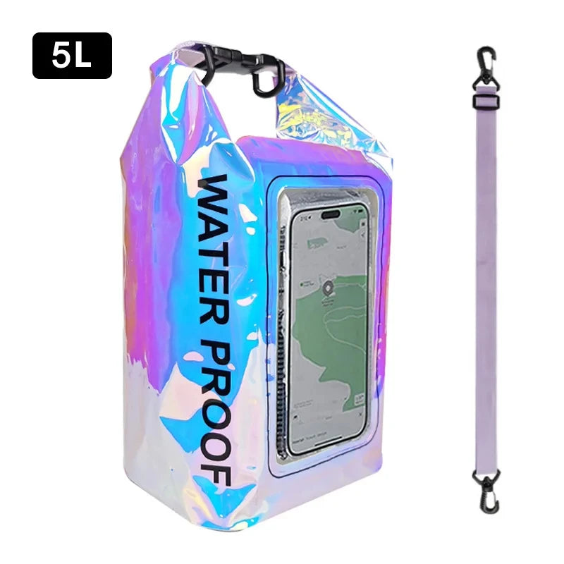 Waterproof Dry Bag with Touchscreen – 2L/5L for Outdoor Sports