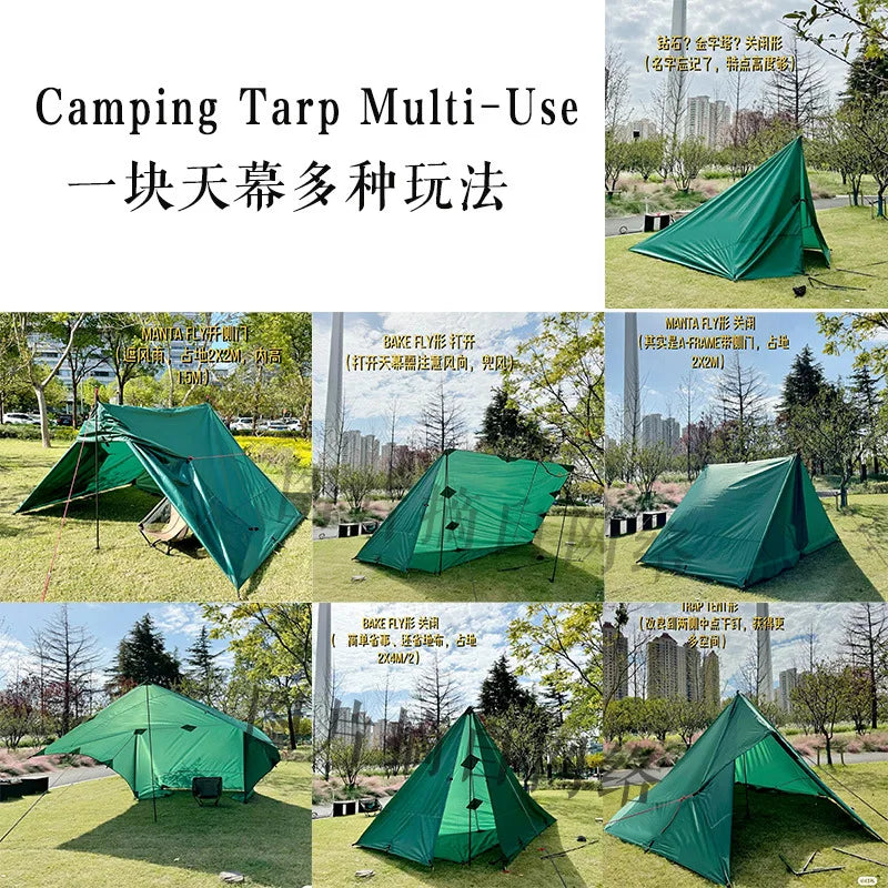 Waterproof Camping Tarp with 19 Hang Points
