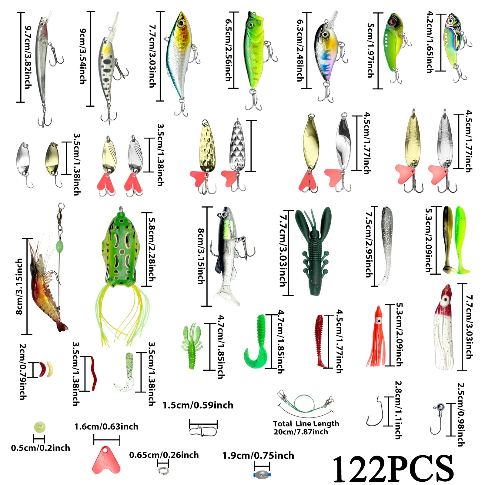 Fishing Lures Kit – 78/122/284PCS Tackle Set