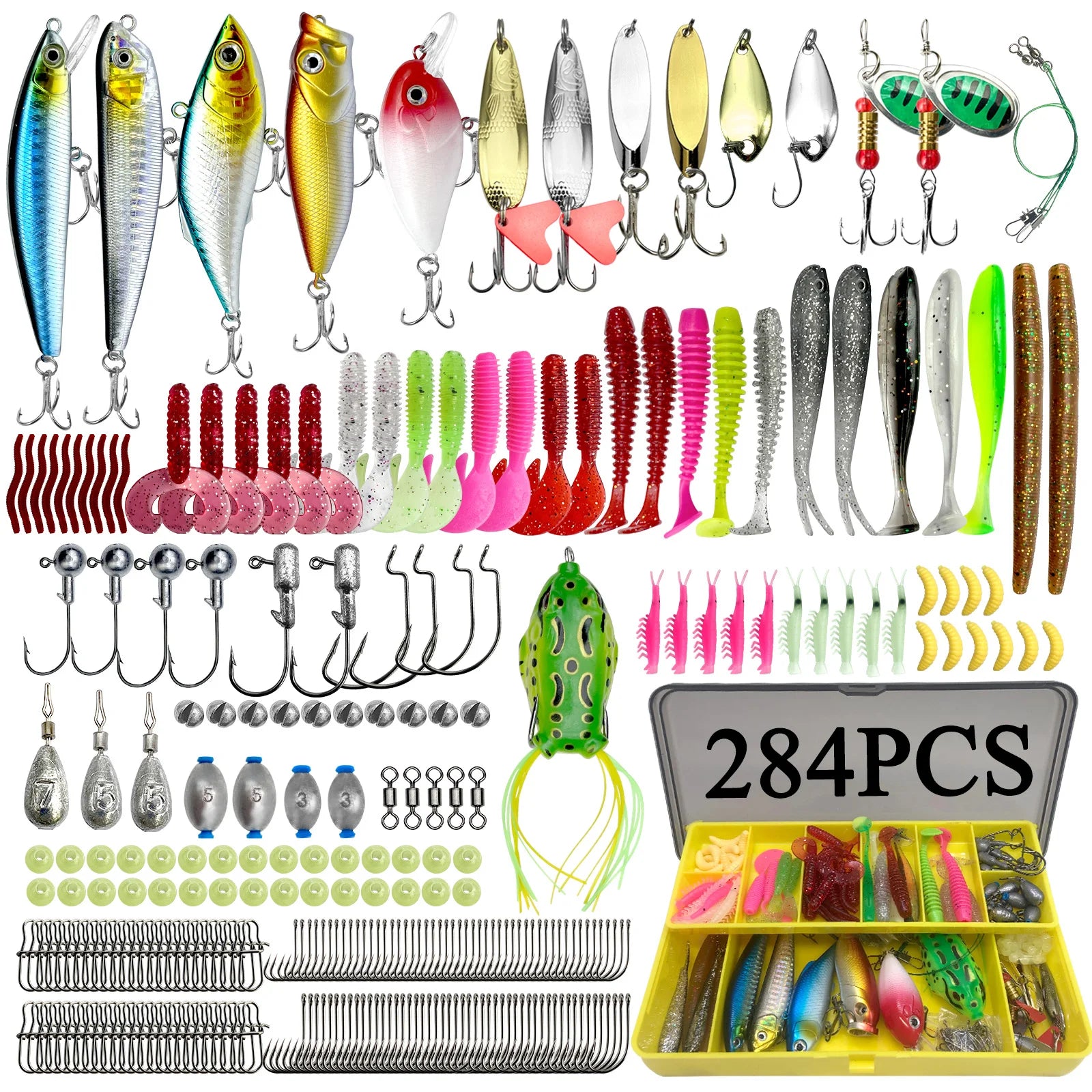 Fishing Lures Kit – 78/122/284PCS Tackle Set