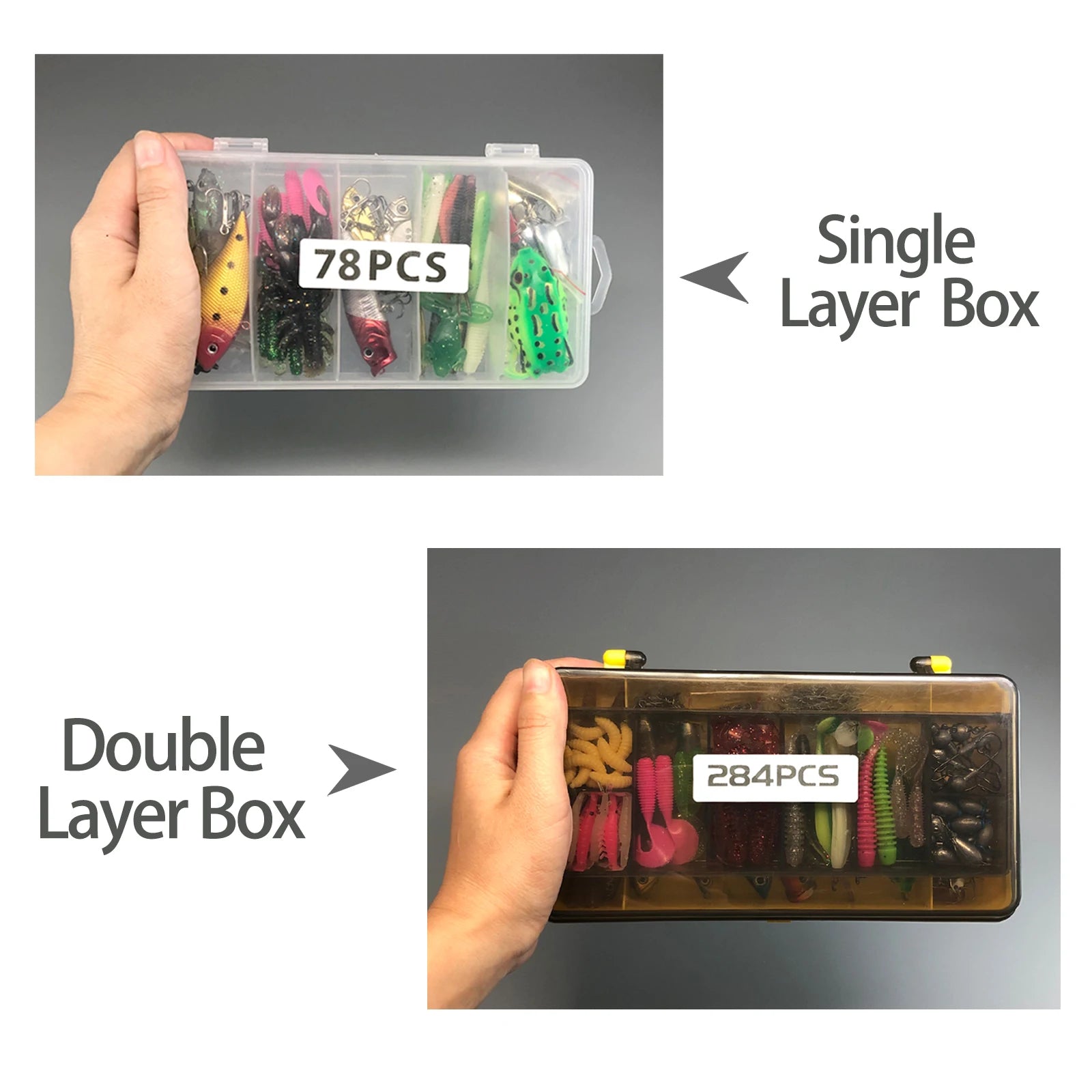 Fishing Lures Kit – 78/122/284PCS Tackle Set