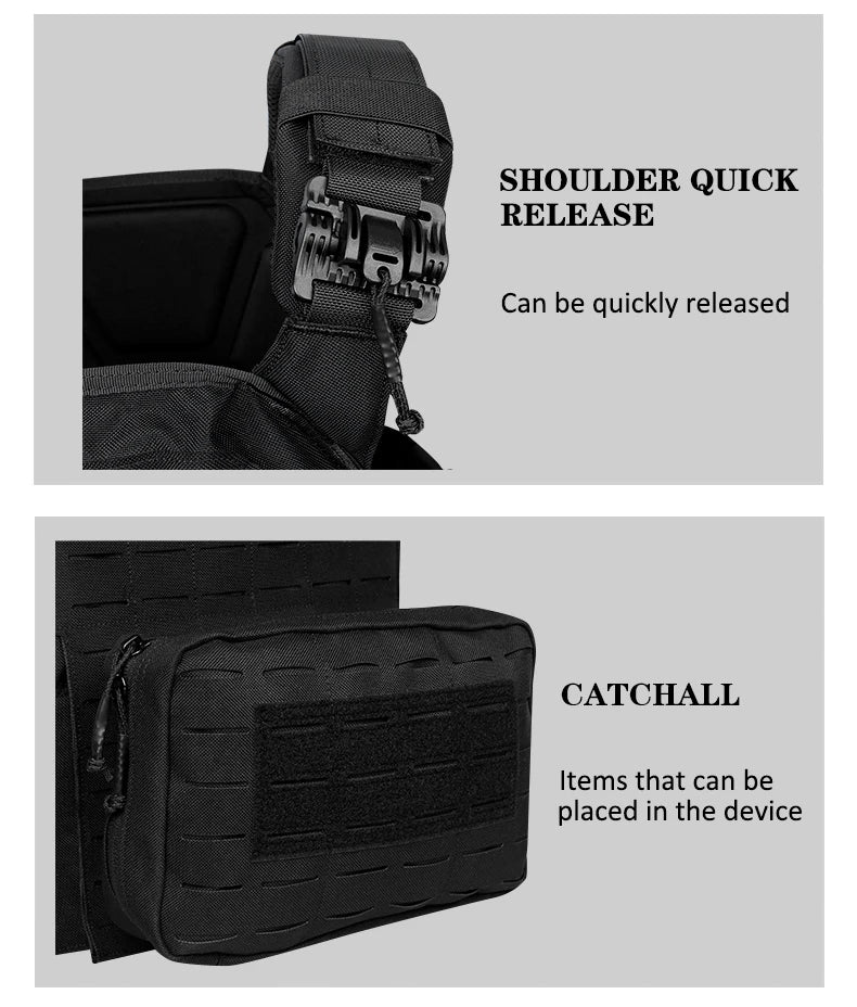 Ranger Green Tactical Plate Carrier Vest – MOLLE & Quick-Release