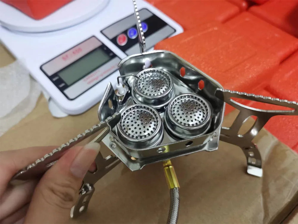 3-Head Folding Gas Stove – 5800W Camping Burner