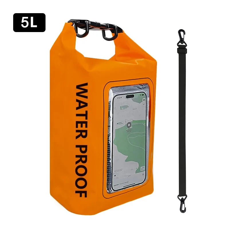 Waterproof Dry Bag with Touchscreen – 2L/5L for Outdoor Sports