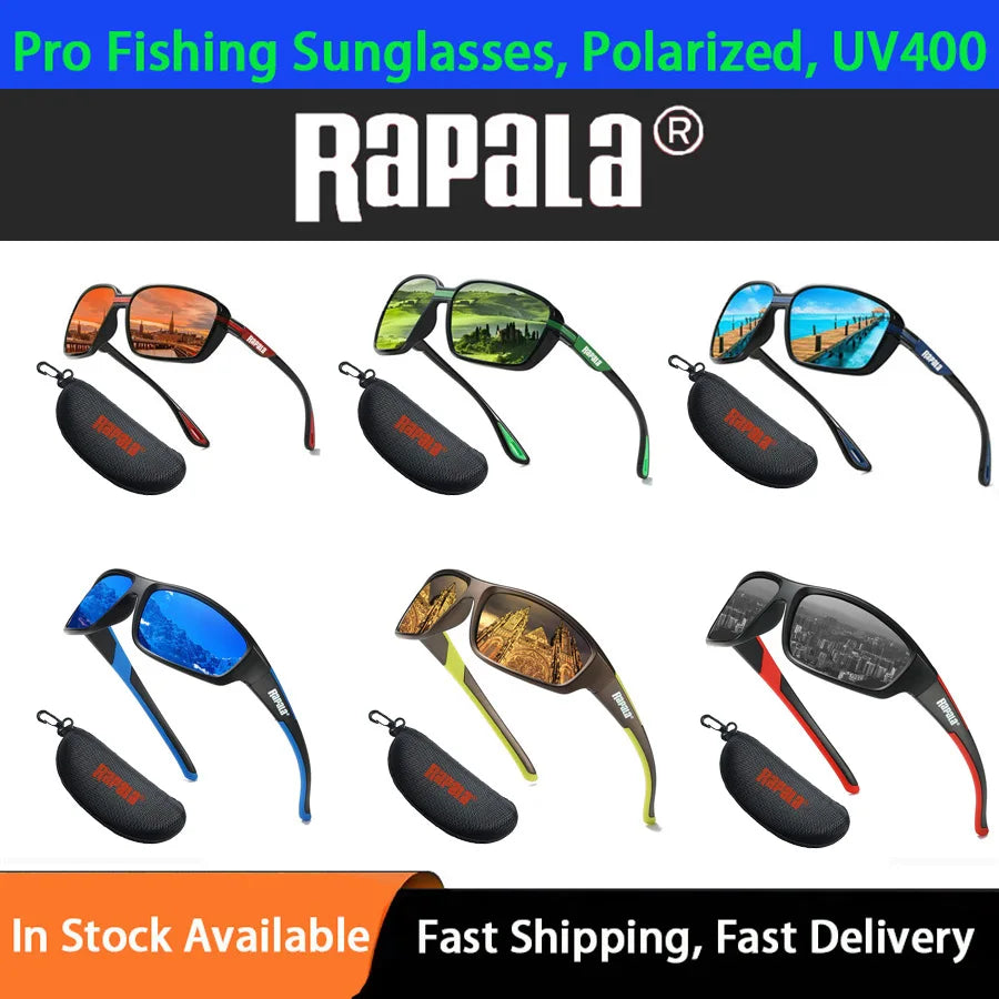 Rapala Polarized Fishing Sunglasses – UV Protection with Case