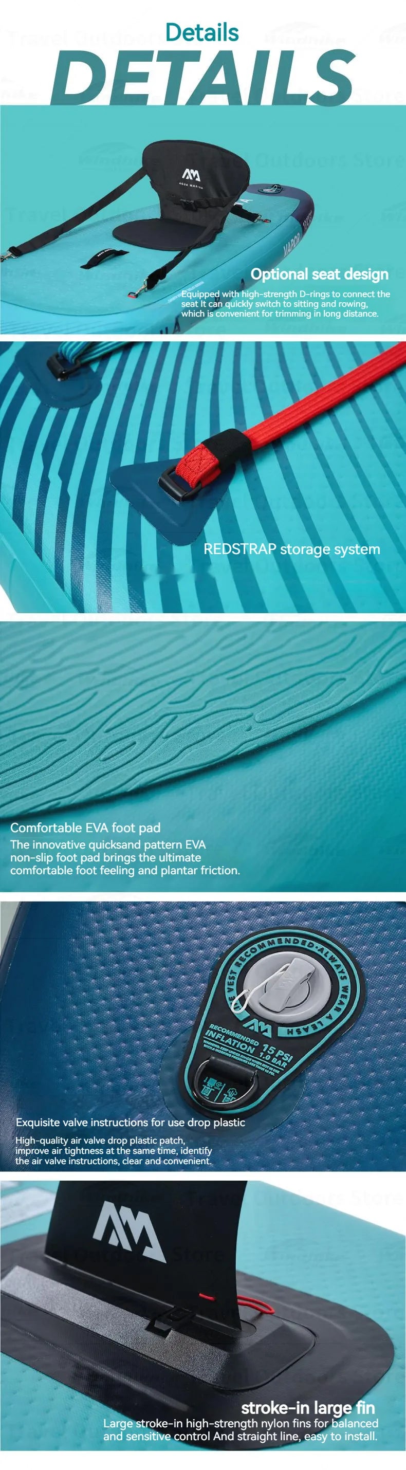 AQUA MARINA VAPOR 10’4” Inflatable SUP Board Set