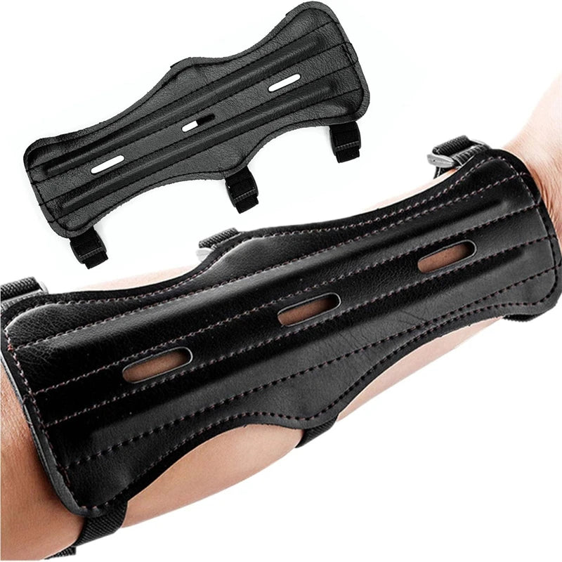 Leather Archery Arm Guard – Adjustable Forearm Protector