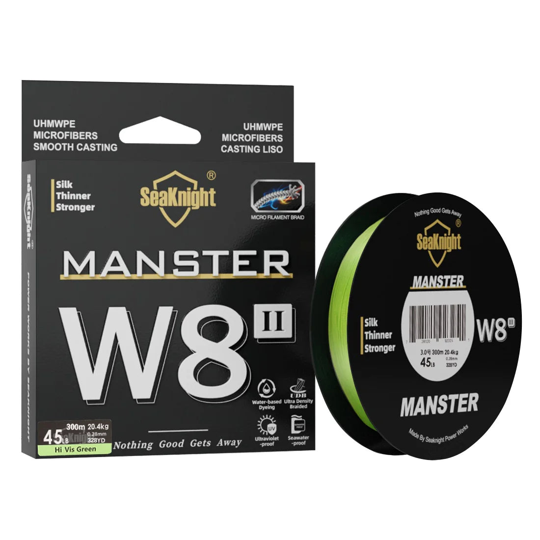 SeaKnight W8 II 300M PE Braided Fishing Line – 8-Weave Saltwater Grade