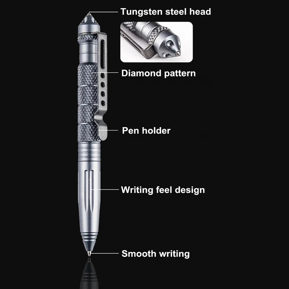 Military Tactical Pen – Multifunction Survival & Glass Breaker Tool