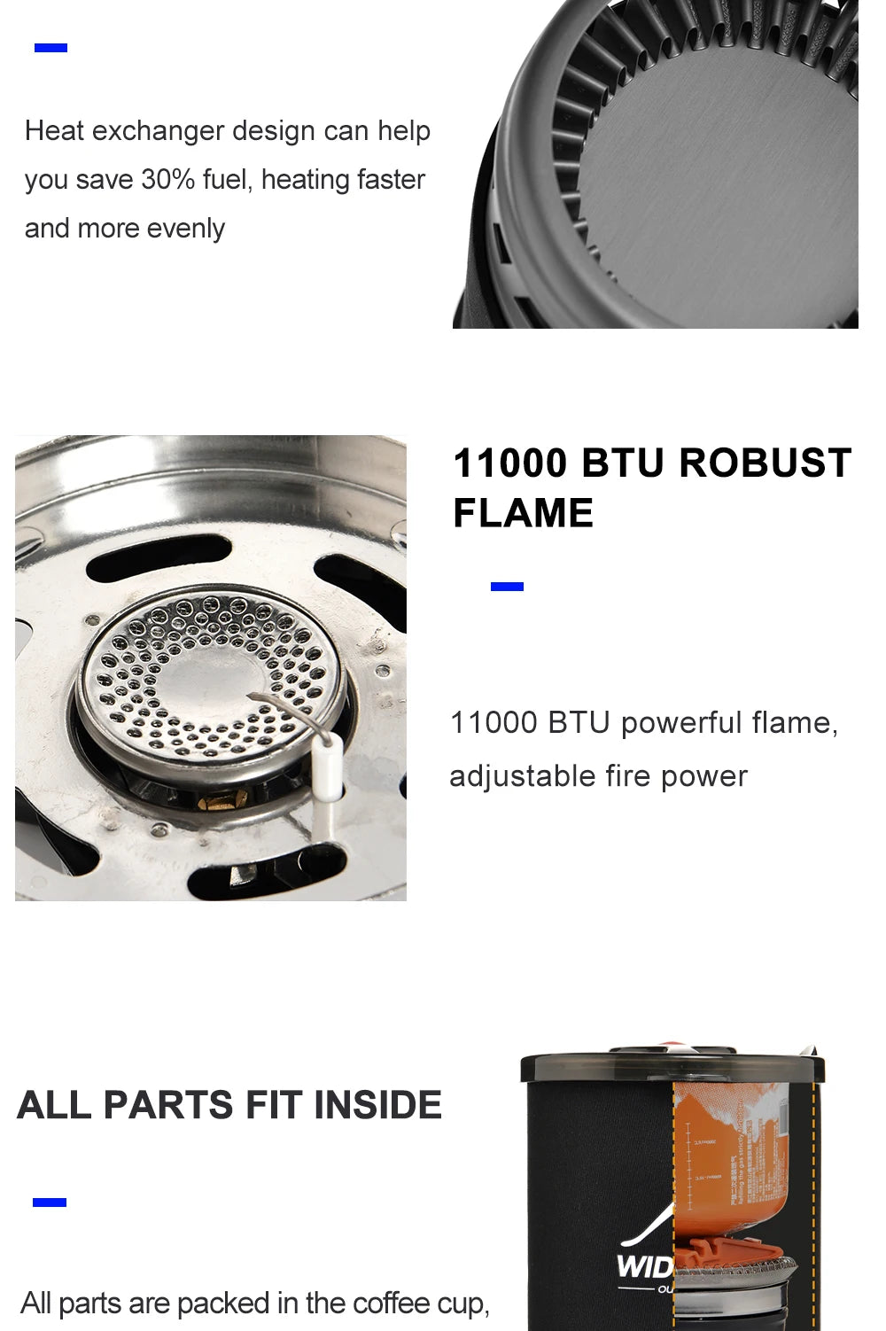 Widesea Camping Cooking System – Stove, Pot & Cookware Set