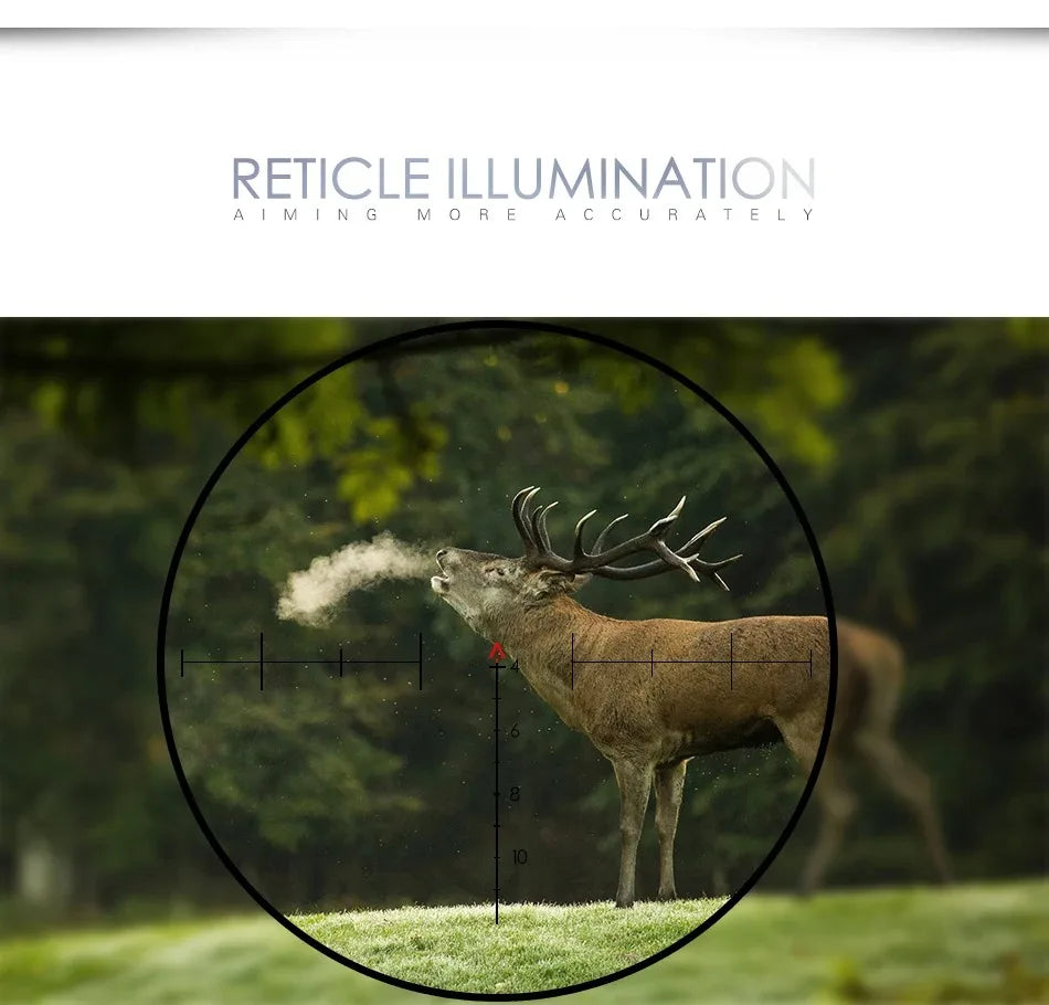 4x32 Tactical Riflescope – Green/Red Fiber Optic Reticle Sight