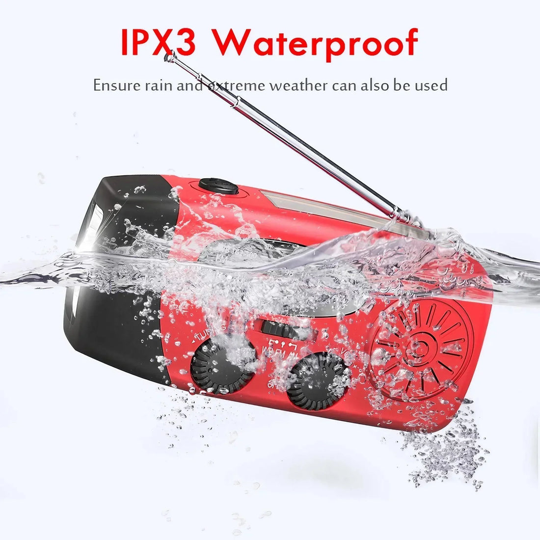 STONEGO 2000mAh Emergency Hand Crank Radio