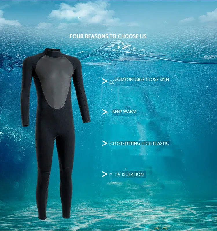 3MM Men’s Full Neoprene Wetsuit for Water Sports