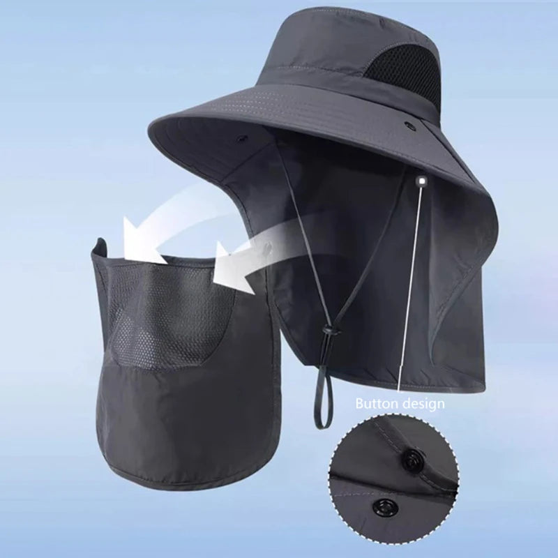 UV Protection Sun Hat – Outdoor Bucket Hat with Neck Flap