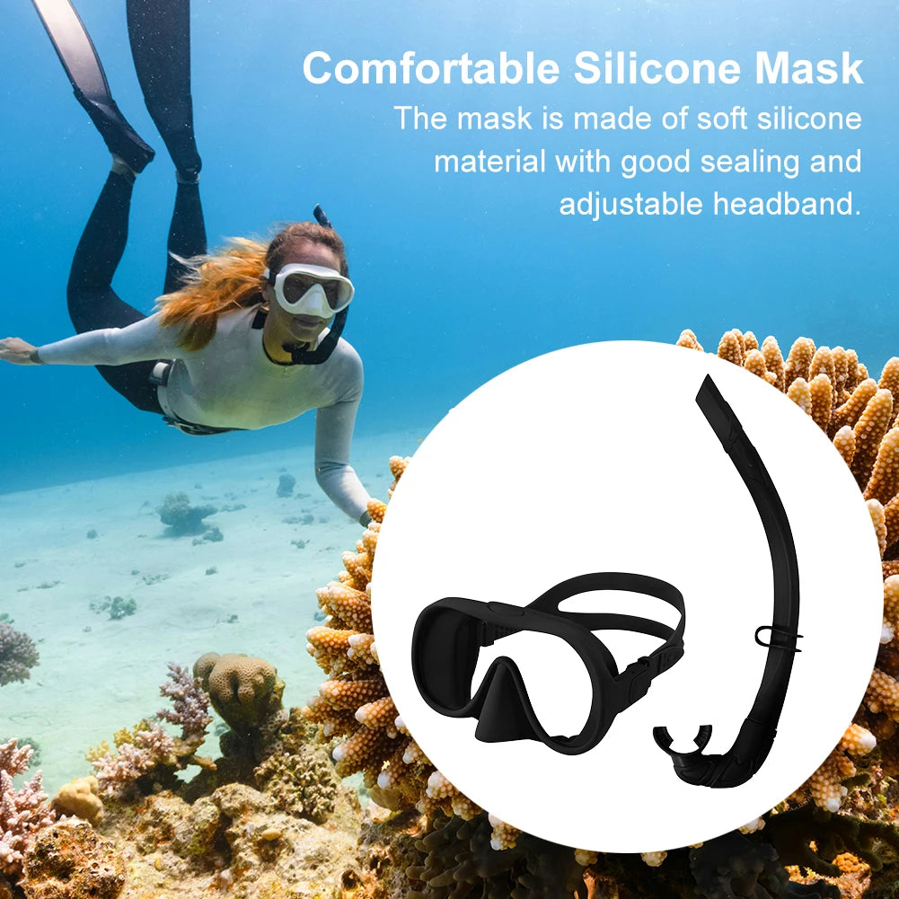 Diving Mask & Snorkel Set – Anti-Fog Swim Goggles with Breathing Tube