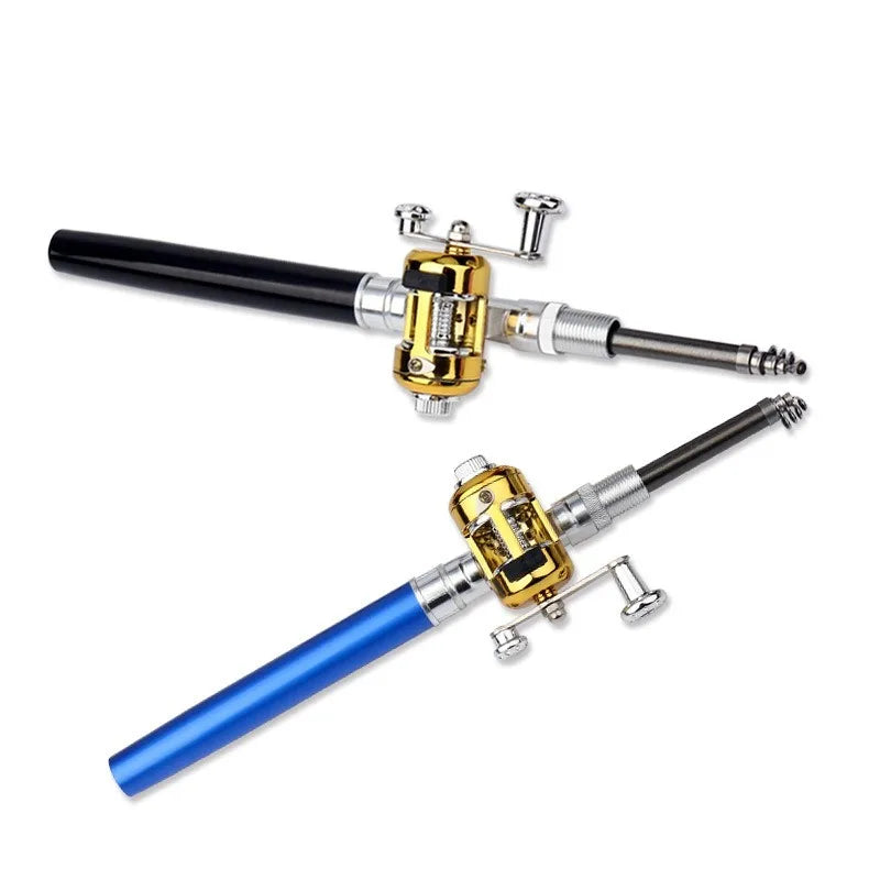 Mini Telescopic Pen Fishing Rod and Reel Combo Set