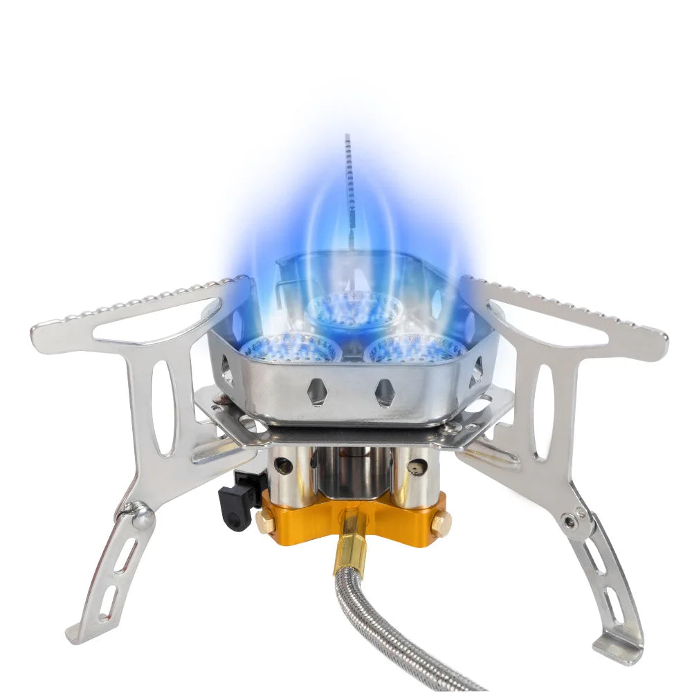 3-Head Folding Gas Stove – 5800W Camping Burner