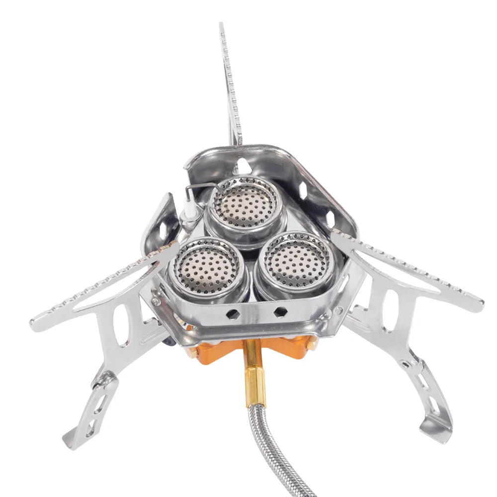 3-Head Folding Gas Stove – 5800W Camping Burner