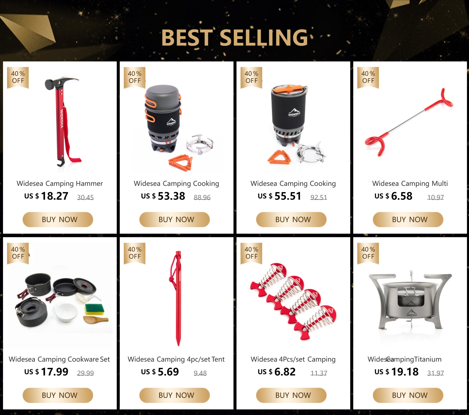 Widesea Camping Cooking System – Stove, Pot & Cookware Set