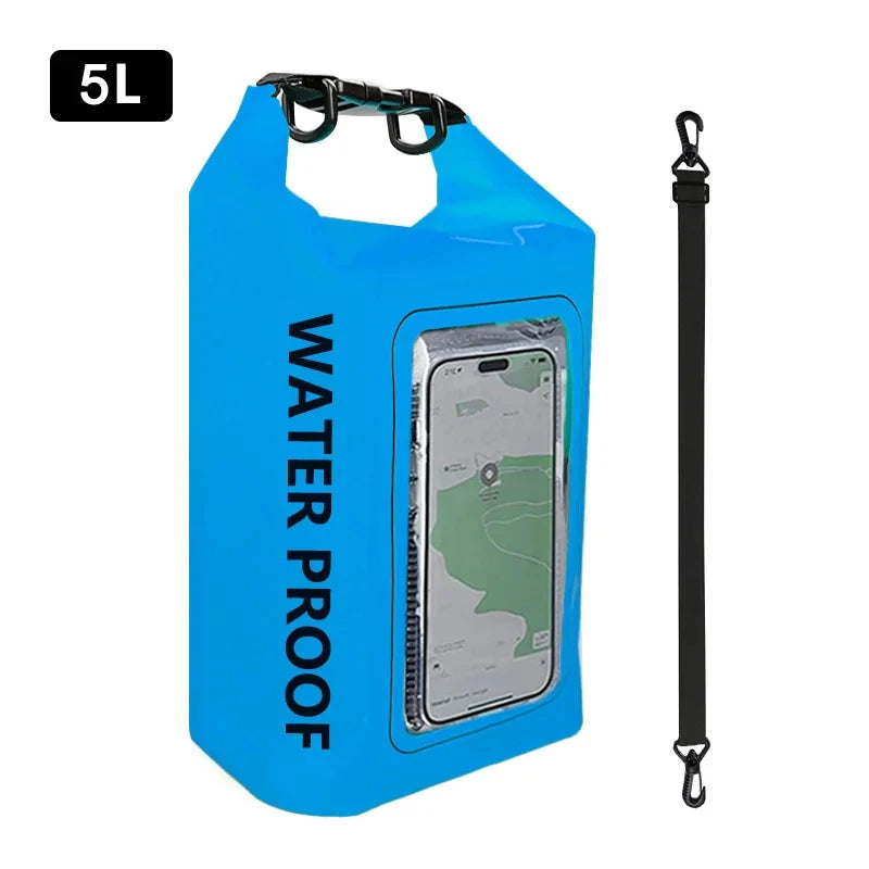 Waterproof Dry Bag with Touchscreen – 2L/5L for Outdoor Sports