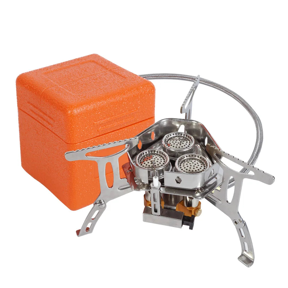 3-Head Folding Gas Stove – 5800W Camping Burner