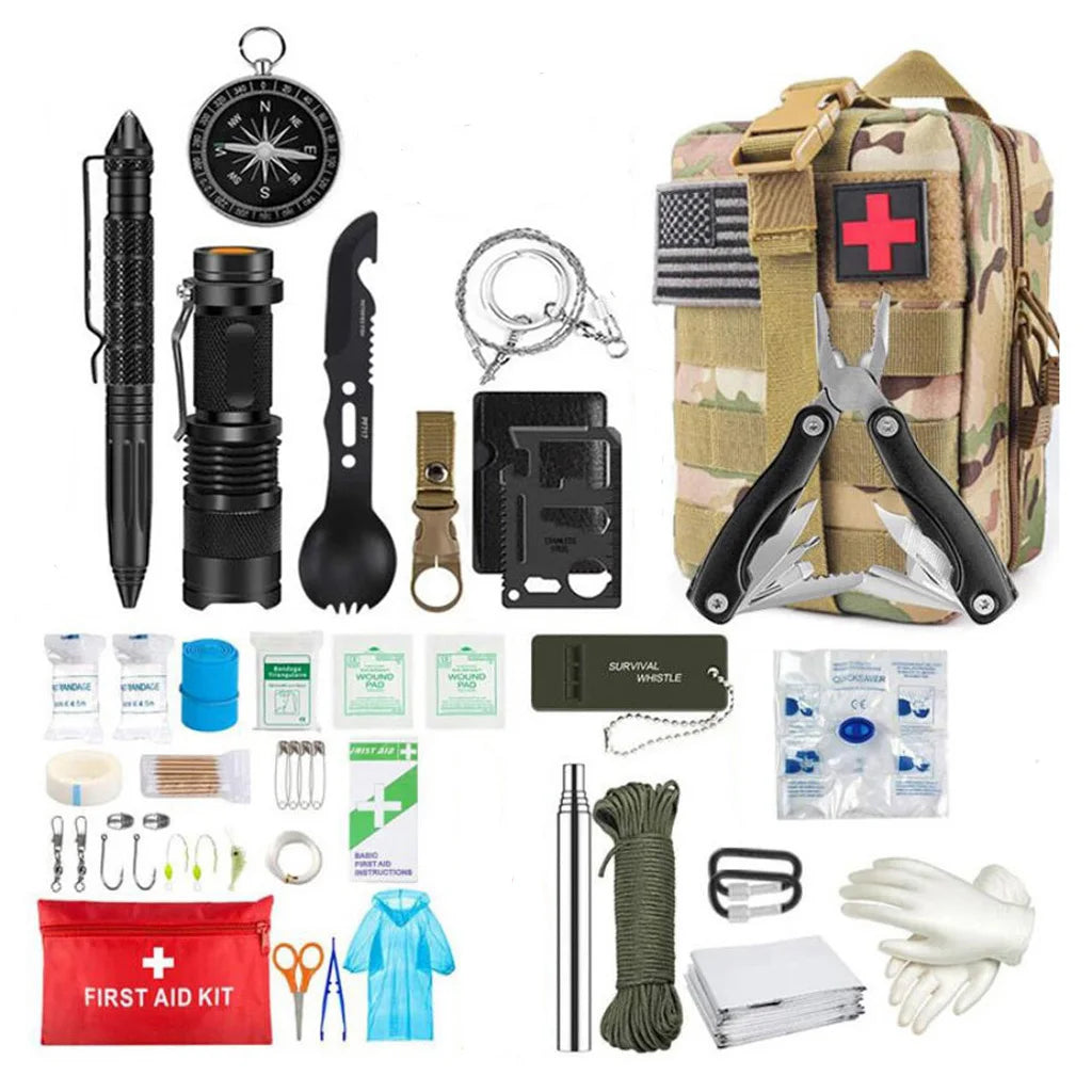 Survival First Aid Kit with Molle Bag – Full Emergency Set