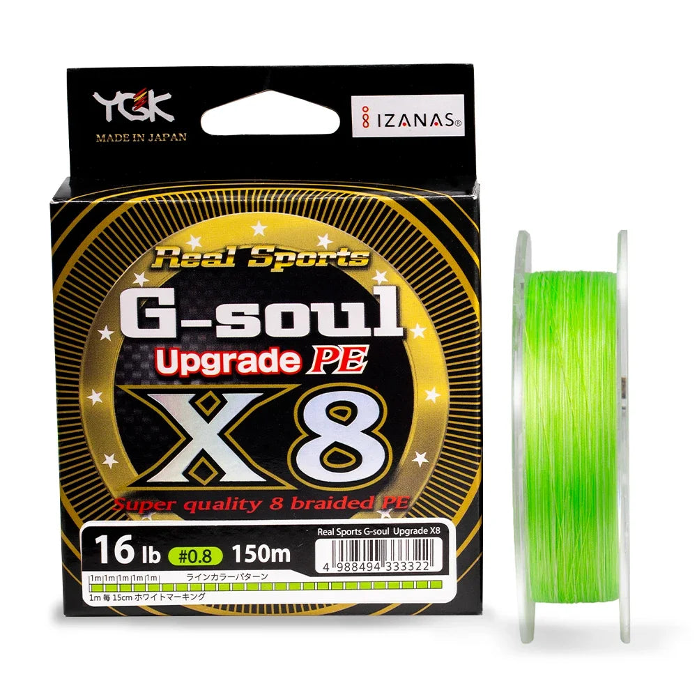YGK G-SOUL X8 Braid – 200M 8-Strand PE Fishing Line